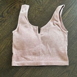 Altar'd State Blush Ribbed Tank Top